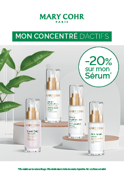 Offre S&eacute;rum dans votre Institut Mary Cohr&nbsp;
-20% sur mon s&eacute;rum